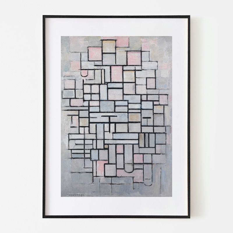 ピート・モンドリアン、『小川のある森』、希少な画集より ピート