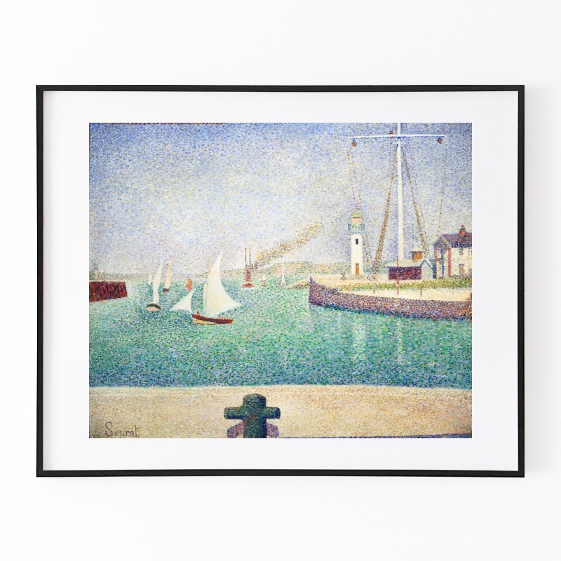 ポール・シニャック、オンフルールの港口、希少な画集より Paul_Signac_-
