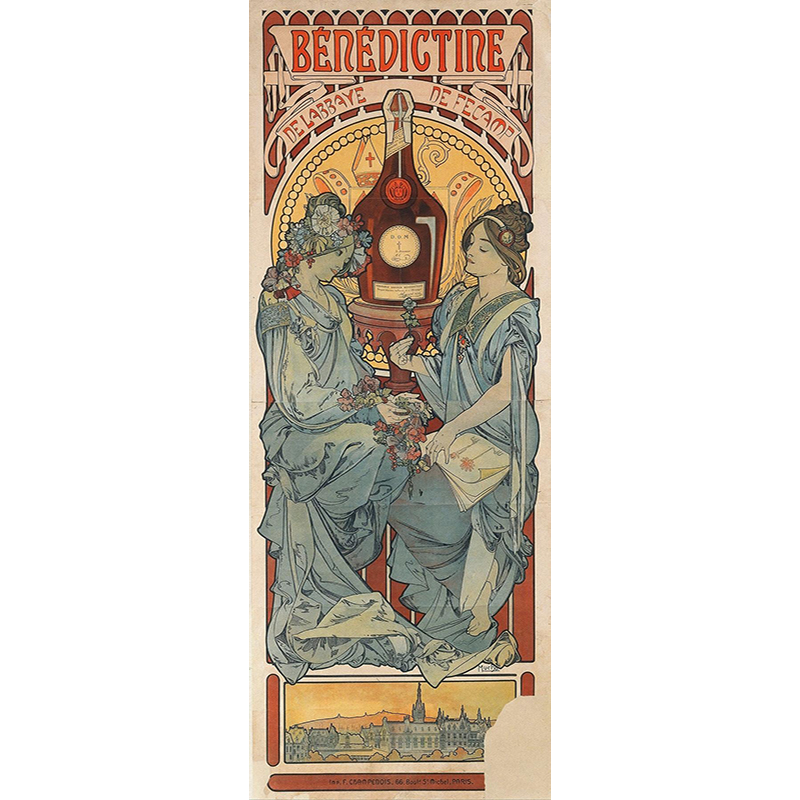 アルフォンス・ミュシャ 彫刻 アルフォンス・ミュシャ ≪ジョブ≫ 1896年｜絵画・リトグラフ版画