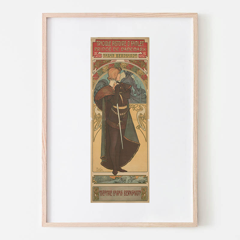 Mucha 1901 青緑色の人物画 人物画