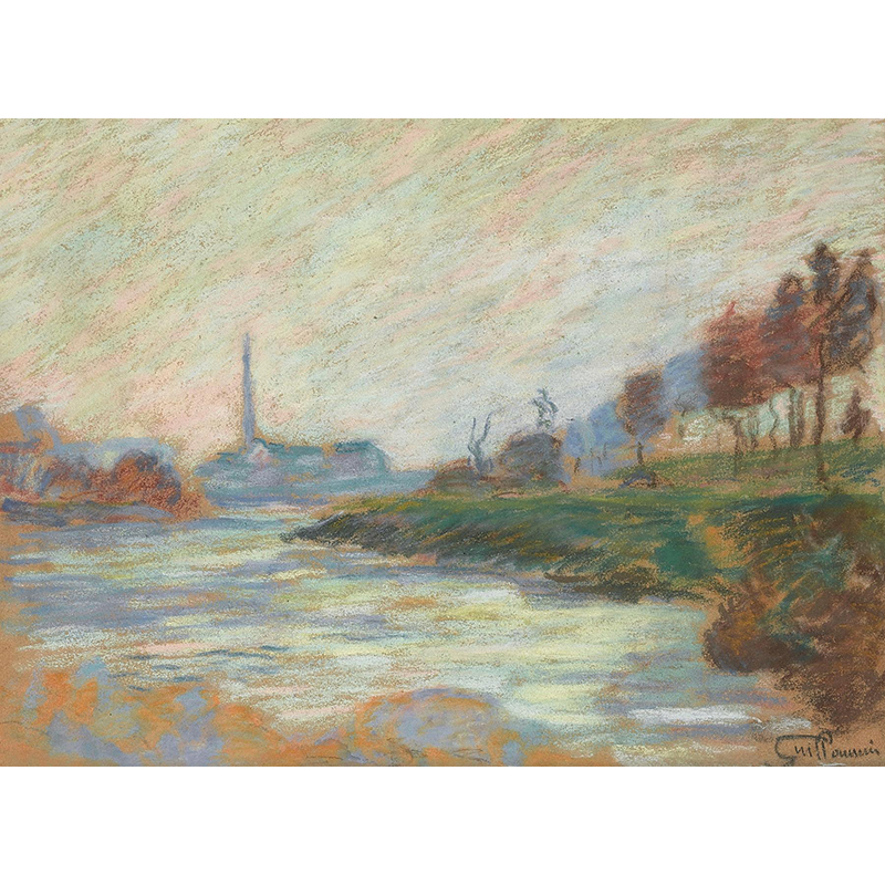 アルマン・ギヨマン、「CHEMIN EN LER-DE-FRANCE」 ボクらのアート / View of the Seine, Paris (1871) - アルマン