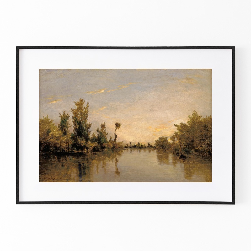 ドービニー・シャルル＝フランソワ、風景：ヴィエンヌ＝シュル＝セーヌ charles_françois_daubigny_bank