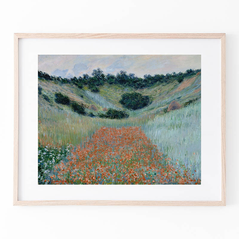 Poppy Field in a Hollow near Giverny (1885) - クロード・モネ