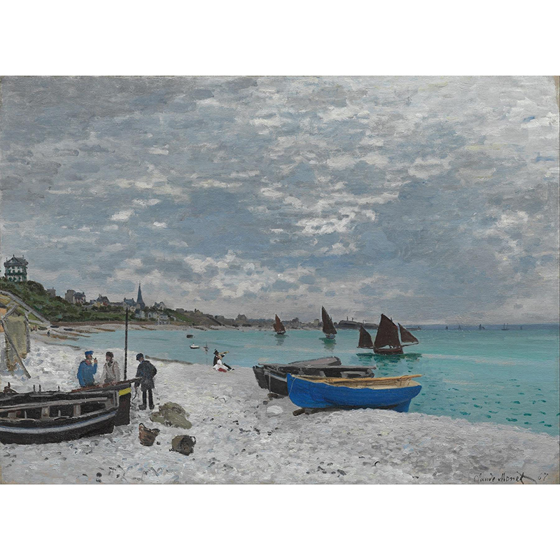 クロードモネ、ビーチアットセントあどれす The Sea at Saint-Adresse, 1868 - Claude Monet - WikiArt.org