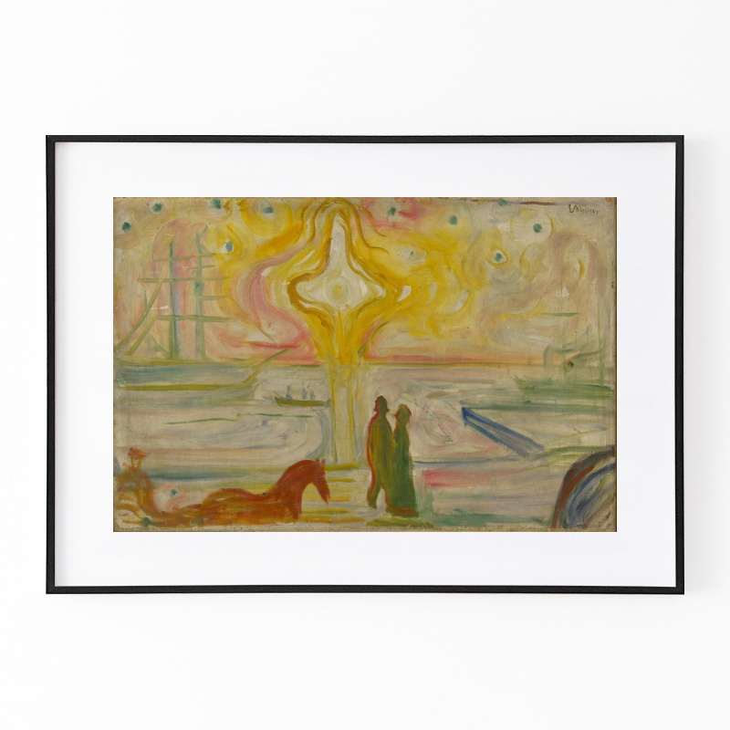 バルコニーでの朝食　アントン・モルナー リトグラフ 版画　美術品　ア-ト ☆エドヴァルド ムンク（EDVARD MUNCH）☆エドヴァルド ムンク等