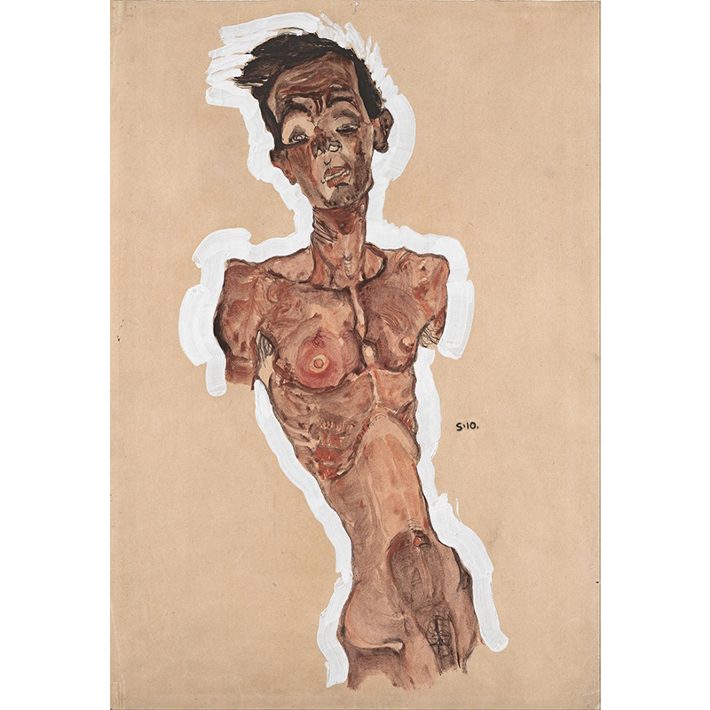 ボクらのアート / Nude Self-Portrait (1910) - エゴン・シーレ