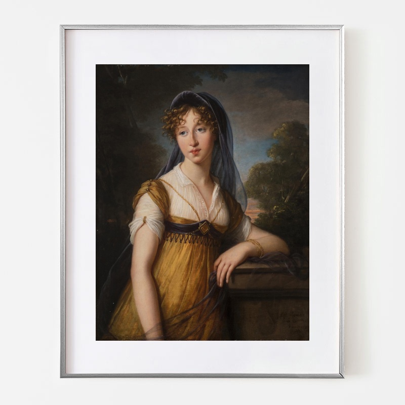 19世紀風 女性画家 油絵　ヴィジェ・ルブラン肖像画 （F30号） エリザベート＝ルイーズ・ヴィジェ＝ルブラン（Elisabeth Vigee