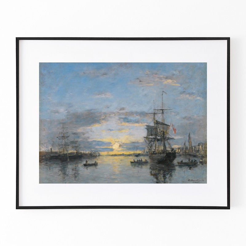 ウジェーヌ・ブーダンLAVEUSES AU BORD DE LA TOUQUES ブーダン 画家