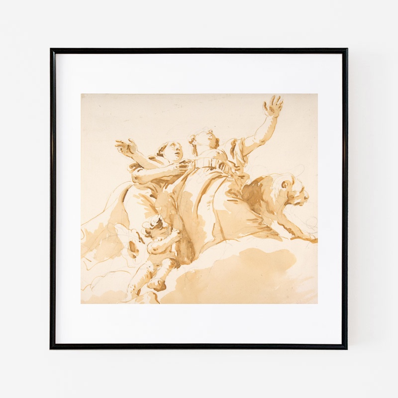 ボクらのアート / Two Women, a Lion, and a Putto on Clouds