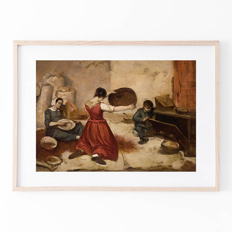 クールベ「女とオウム」 【フレームサイズ 38cm × 29cm】アートポスター クールベ「女とオウム」 【フレームサイズ 38cm × 29cm】アート