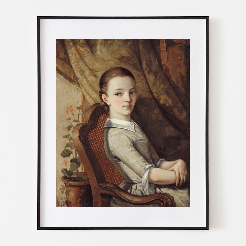 ギュスターヴ・クールベ、【ジュリエット・クールベの肖像】 フリー絵画] ギュスターヴ・クールベ 「ジュリエット・クールベ