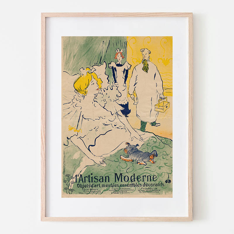 フランスの画家、エドゥアール・アルーズ「使者」の真作 - コレクション