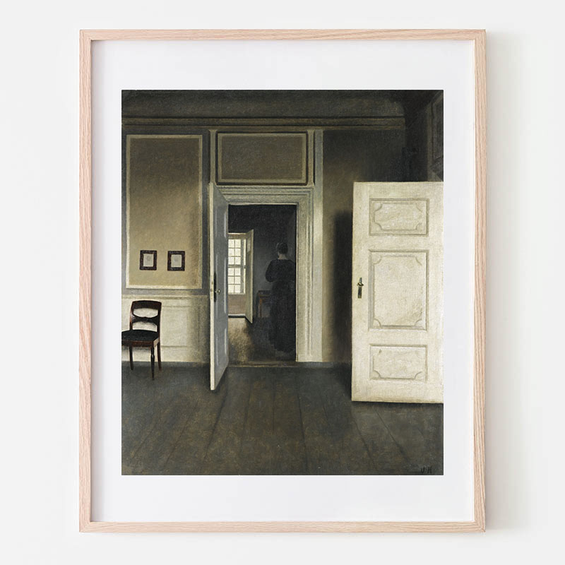 ハンマースホイ額付き複製画「室内、ストラゲーゼ30番地」 ボクらのアート / Interior. Strandgade 30 (1901