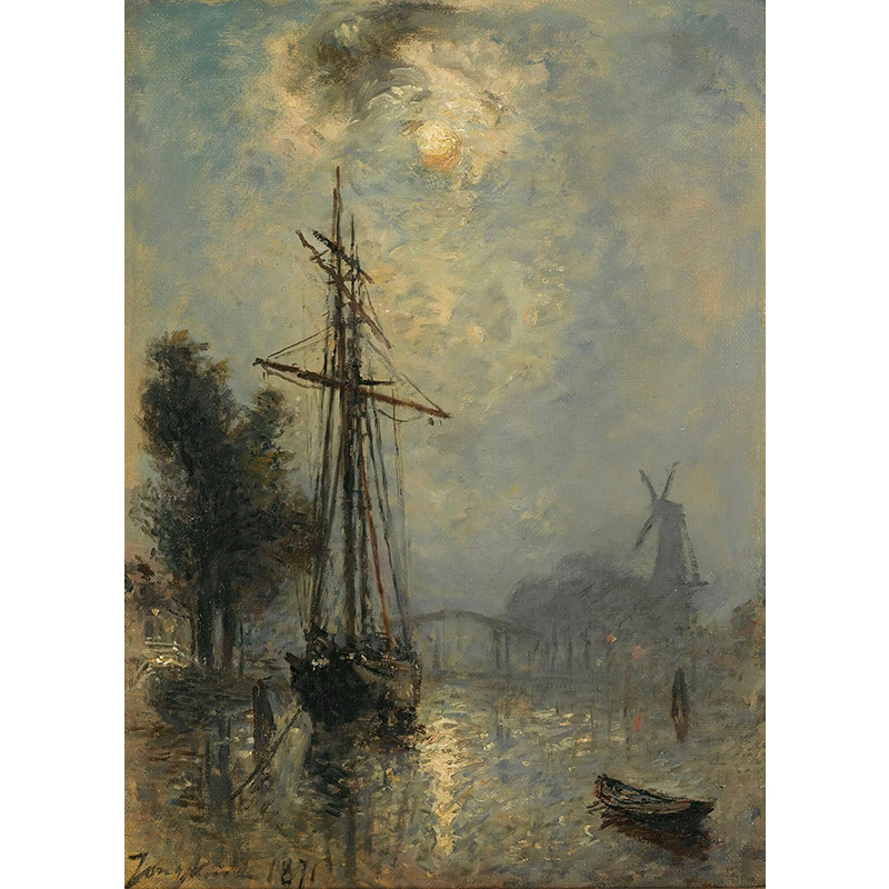 ボクらのアート / Canal en Hollande (1869) - ヨハン・ヨンキント
