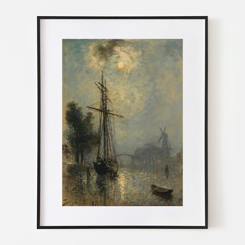 ボクらのアート / Vue Du Port D'overschie (1871) - ヨハン・ヨンキント