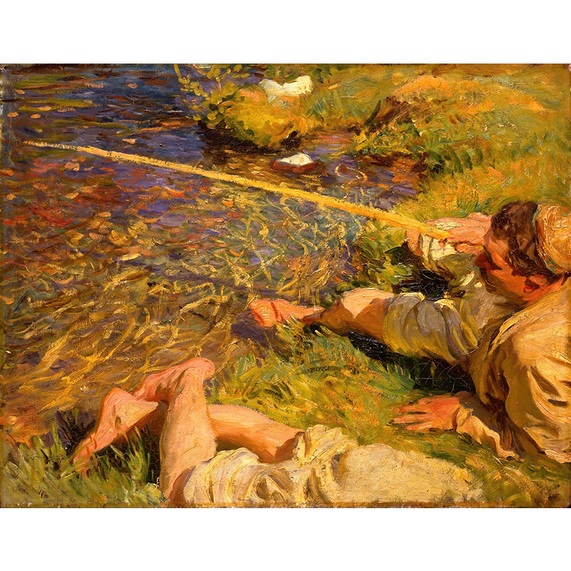 ジョン・シンガー・サージェント ボクらのアート / Val d'Aosta, A Man Fishing (1907) - ジョン