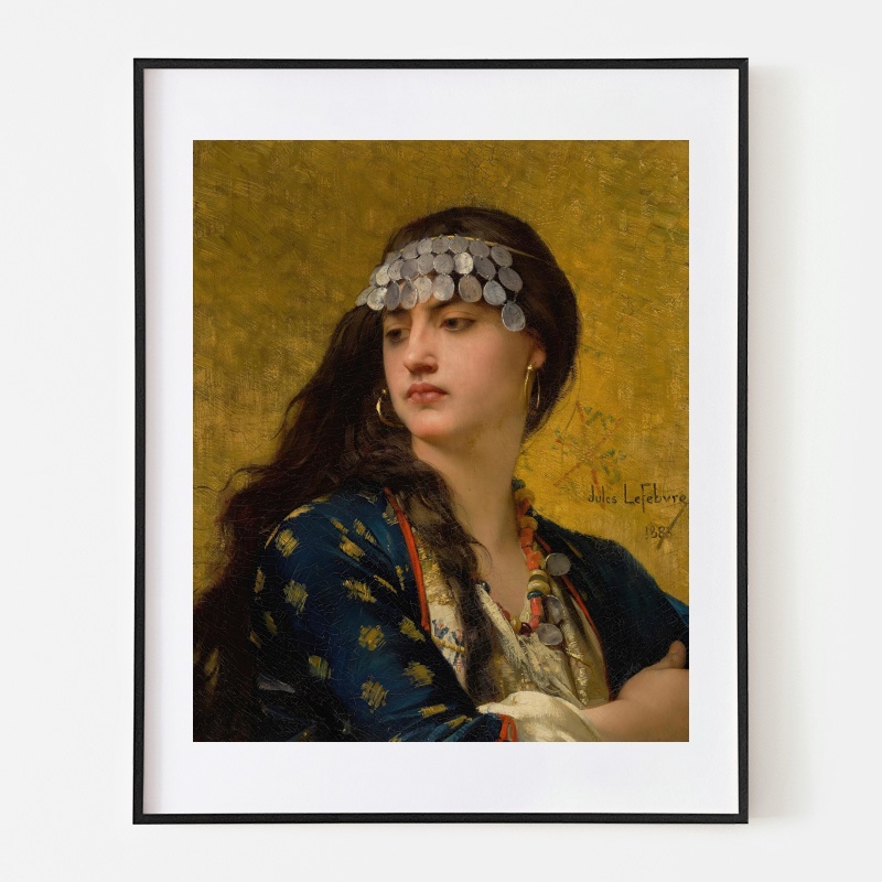 フランスアンティーク　肖像写真　女優　デュアメル嬢 ルートランジェ写真館 jules_joseph_lefebvre_fatima_3.jpg