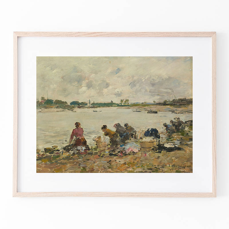 ウジェーヌ・ブーダンLAVEUSES AU BORD DE LA TOUQUES ボクらのアート / Laveuses Au Bord De La Touques (1894