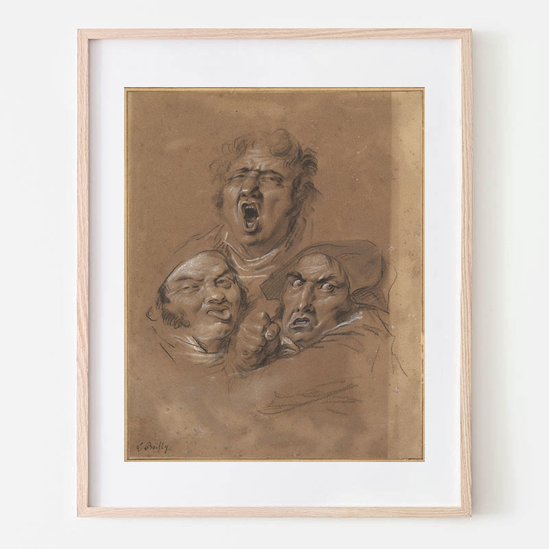 絵画　家路 ボクらのアート / Study of Three Heads (1823) - ルイ