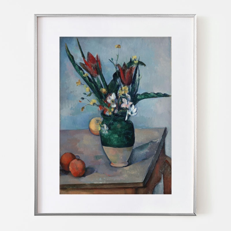 ポール・セザンヌ、「FLEURS DANS UN VASE」、海外版超希少レゾネ ポール・セザンヌ、「FLEURS DANS UN VASE」、海外版超希少レゾネ
