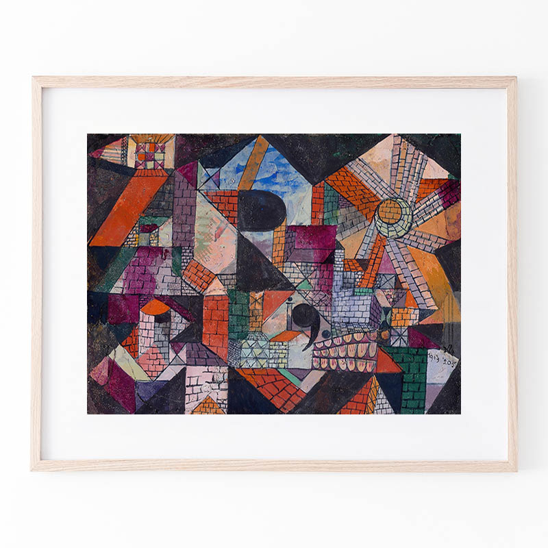 Paul Kleeパウル・クレー【MITTELALTERLICHE STADT】 パウル・クレー（Paul Klee） - キャンバスに有名なアクリル画
