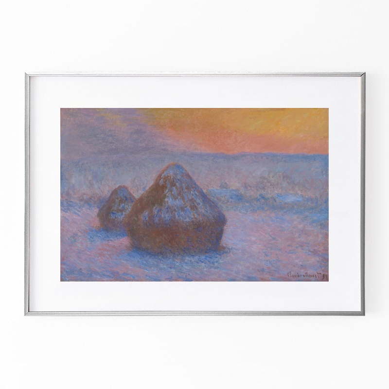 stacks-of-wheat-sunset-snow-