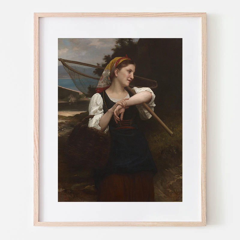 額縁　ウィリアム・アドルフ・ブグロー　人物画　　ポストアート　絵画　大型 渇き 【6号】 ウィリアム・アドルフ・ブグロー 【 額縁が選べる