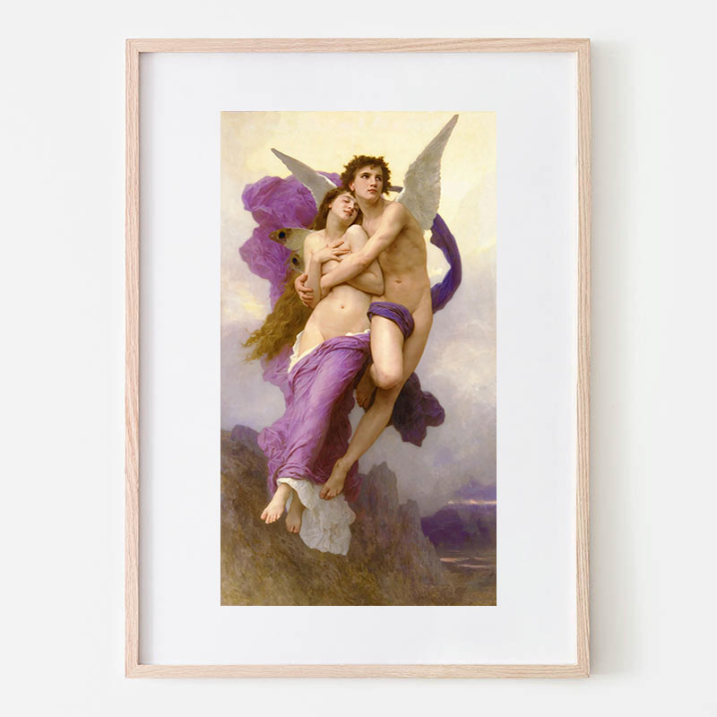 額縁　ウィリアム・アドルフ・ブグロー　人物画　　ポストアート　絵画　大型 ボクらのアート / The abduction of Psyche (1895) - ウィリアム